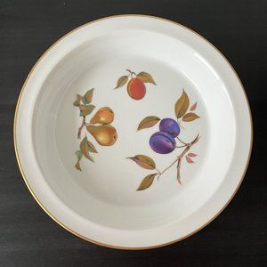 Royal Worcester EVESHAM Gold Pattern Round Pie Plate Dish 10.5"